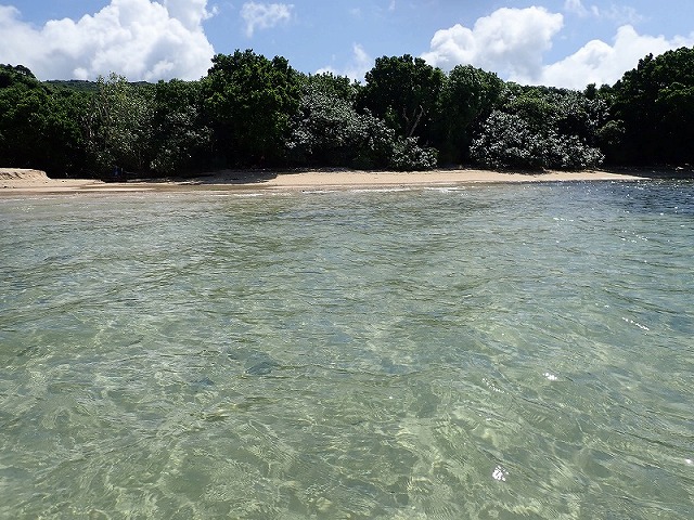 海から見た大崎ビーチ