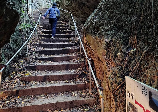 海へと抜ける階段